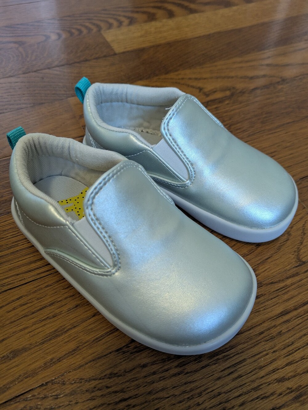 Ten Little Silver Slip-On Sneakers